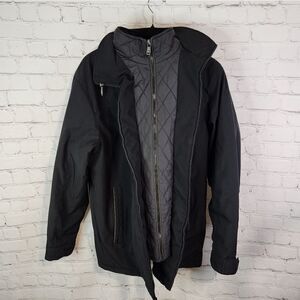 Men's Weatherproof double layered zip-up coat, size Medium